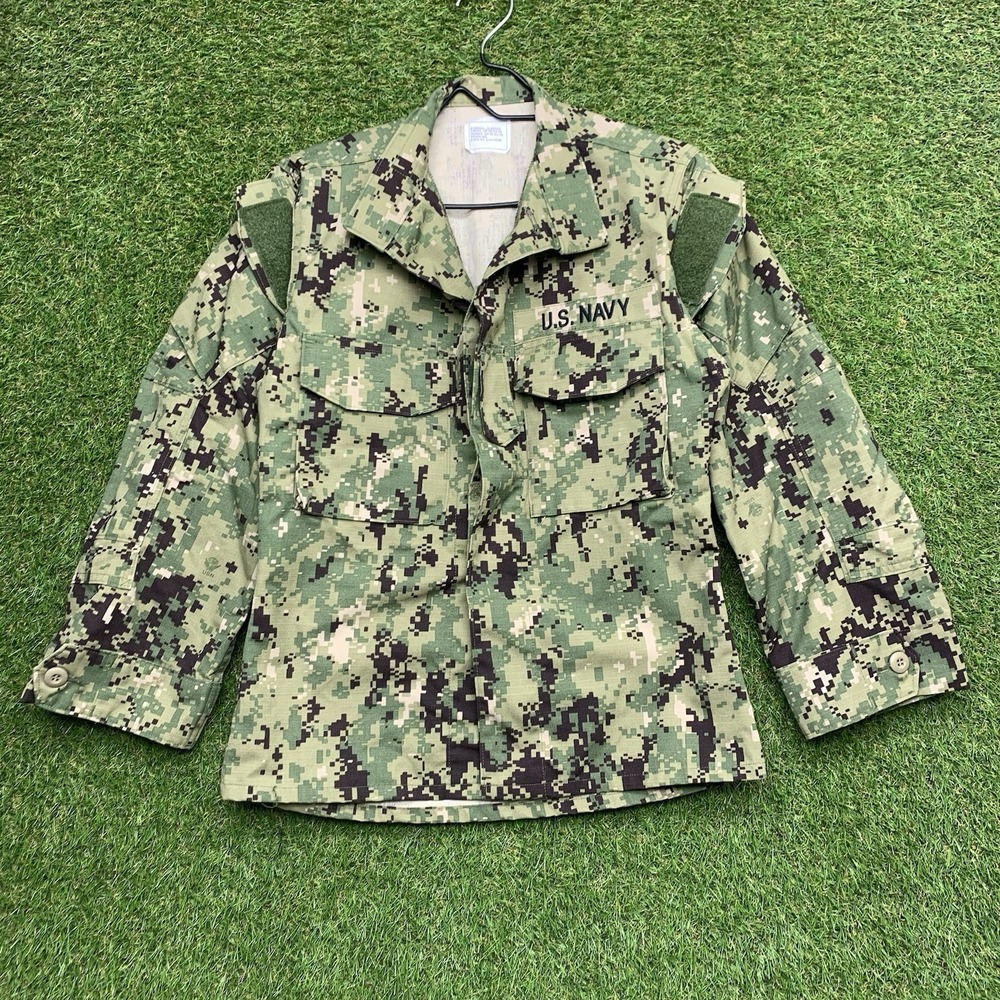 Navy Seals Type III Jacket Mens XS Extra Small Green Digital Camouflage